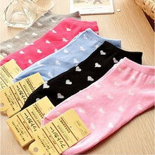 1 5 Pair Soft Boat Socks For Women Sweet Heart Design Women Girls Sock Slippers Cotton Blend Pink Blue Rose Grey Black EF8