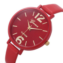 10 Colors Women Bracelet Watch Geneva Famous Ladies Faux Leather Analog Quartz Wrist Watch Clock Women relojes mujer EF8
