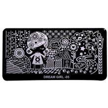 10 Styles Dream Girl Series Nail Stamp Stamping Image Steel Plate Print Nail Art Template DIY Polish Tools EF8