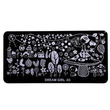 10 Styles Dream Girl Series Nail Stamp Stamping Image Steel Plate Print Nail Art Template DIY Polish Tools EF8