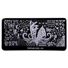 10 Styles Dream Girl Series Nail Stamp Stamping Image Steel Plate Print Nail Art Template DIY Polish Tools EF8