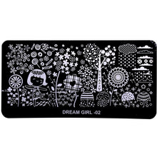 10 Styles Dream Girl Series Nail Stamp Stamping Image Steel Plate Print Nail Art Template DIY Polish Tools EF8