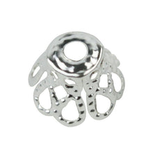 100 Pcs Silver Plated Flower Bead Caps Findings Filigree Flower Cup Shape 7mm Silver Bead Caps For Diy Jewelry Making EF8