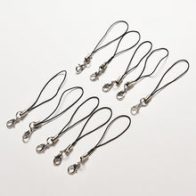 100 Pcs Black Cell Phone Lanyard Cords Strap Lariat Mobile Lobster Clasp EF8