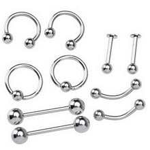 10PCS Stainless Steel Curved Eyebrow Nose Lip Earrings Nipple Piercings Punk Body Piercing  EF8