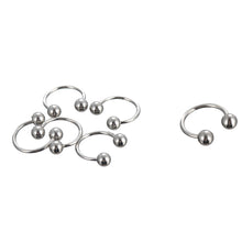 10PCS Stainless Steel Curved Eyebrow Nose Lip Earrings Nipple Piercings Punk Body Piercing  EF8