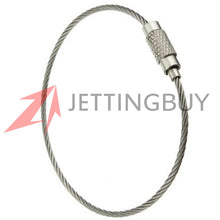 10PCS Stainless Steel Wire Key Ring Chain Keychain Pendant Loop Hiking Climbing Working Aloft Tool Steel Wire Chain Lock 15cm EF8