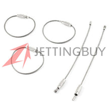 10PCS Stainless Steel Wire Key Ring Chain Keychain Pendant Loop Hiking Climbing Working Aloft Tool Steel Wire Chain Lock 15cm EF8