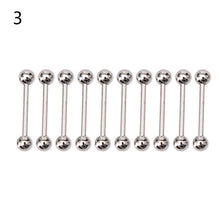 10PCS Stainless steel Ball Tongue Navel Nipple Barbell Rings Bars Body Piercing Sexy EF8