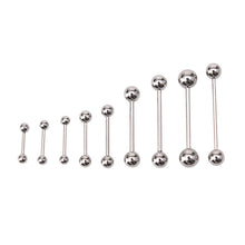 10PCS Stainless steel Ball Tongue Navel Nipple Barbell Rings Bars Body Piercing Sexy EF8