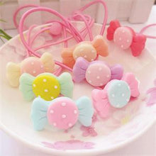 10Pcs Children Girl Elastic C y Hair B  Headwear Circle Hair Rope Hair Ponytail Holder EF8