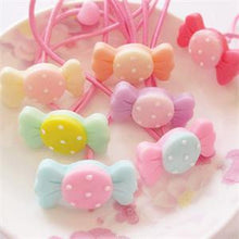 10Pcs Children Girl Elastic C y Hair B  Headwear Circle Hair Rope Hair Ponytail Holder EF8