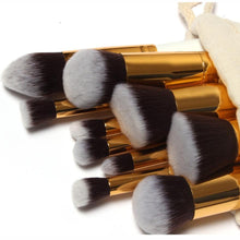 10pc Full Set Women Makeup Brush Kit Superior Professional Soft Cosmetic Brushes Multifunction Toiletry Kit for Women EF8
