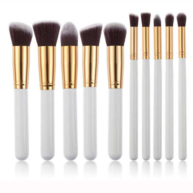 10pc Makeup Brushes Set Pro Powder Blush Foundation Eyeshadow Eyeliner Lip Colorful Cosmetic Brush Kit Beauty Tool EF8