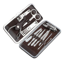 12pc Pedicure Manicure Set Nail Cuticle Clippers Cleaner Grooming Kit Case Tool EF8