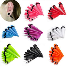 18Pcs Acrylic Ear Plug Taper Kit Gauges Ear Exp er Stretcher Stretching Piercing Women Mens Body Jewelry EF8