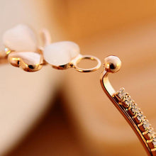 18k Yellow Gold Filled Clear Austrian Crystal Bracelet Bangle Jewelry Flower Women Jewelry EF8