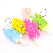1P Squishy Bread Chocolate Sprinkles Popsicle Phone Straps Soft Scented Charms EF8