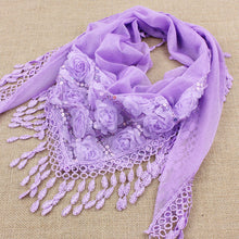 150*50CM7 Colors Tassel Scarf women Embroidered Flower Scarf Bib EF8