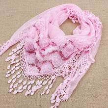150*50CM7 Colors Tassel Scarf women Embroidered Flower Scarf Bib EF8