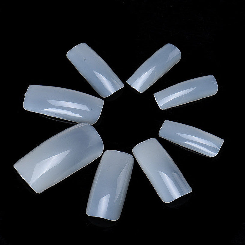 100pc False Nails Clear Full Cover and Half Nail Fake Nail Art Tips French Nail Tools with a Box EF8