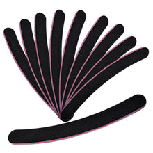 10pc Professional Nail Files Buffer Buffing Slim Crescent Grit Sandpaper 100/180 Nail Tools EF8