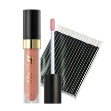 12 ColorsMakeup Matte Lipstick Lip Gloss Pencil Long Lasting lipgloss50pc Disposable Black Bar Lip Brush EF8