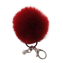 18 Fluffy Ball Keychain Cute Simulation Rabbit Fur Ball Key Chain For Car Key Ring Car Ornaments Bag Pendant key ring EF8