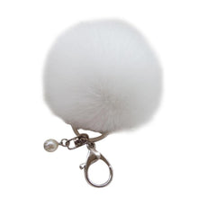 18 Fluffy Ball Keychain Cute Simulation Rabbit Fur Ball Key Chain For Car Key Ring Car Ornaments Bag Pendant key ring EF8