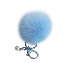 18 Fluffy Ball Keychain Cute Simulation Rabbit Fur Ball Key Chain For Car Key Ring Car Ornaments Bag Pendant key ring EF8