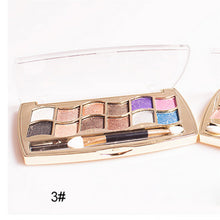 12 colors diamond bright colorful eye shadow super flash paleta de maquiagem Glitter eyeshadow with brush makeup EF8