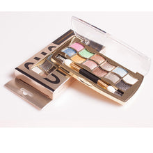 12 colors diamond bright colorful eye shadow super flash paleta de maquiagem Glitter eyeshadow with brush makeup EF8