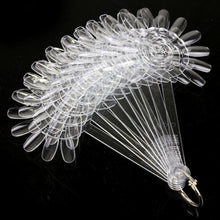 10pc Natural 12 Color Women Ladies False Nail Art Tips Sticks Polish Display Fan Salon Makeup Tools EF8