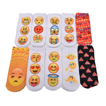 10 Styles Women 3D Printed Smiley Face Emoticons Emoji Amusing Ankle Socks Costume Accessories For Women EF8
