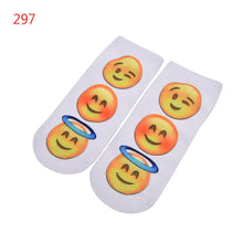 10 Styles Women 3D Printed Smiley Face Emoticons Emoji Amusing Ankle Socks Costume Accessories For Women EF8