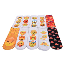 10 Styles Women 3D Printed Smiley Face Emoticons Emoji Amusing Ankle Socks Costume Accessories For Women EF8