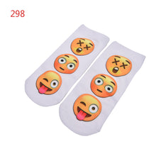 10 Styles Women 3D Printed Smiley Face Emoticons Emoji Amusing Ankle Socks Costume Accessories For Women EF8