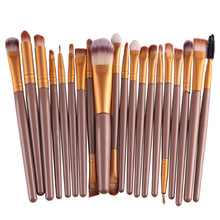 20pc Silver Synthetic Kabuki Makeup Brush Set Cosmetics Foundation Blending Blush Makeup Tool EF8