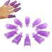 10pc Plastic Nail Art Soak Off Cap Clip UV Gel Polish Remover Wrap Tool EF8