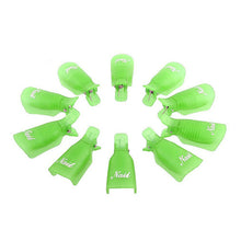 10pc Plastic Nail Art Soak Off Cap Clip UV Gel Polish Remover Wrap Tool EF8