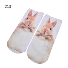 3D Print Animal Cat Women Socks Casual Cartoon Socks Low Cut Ankle Socks EF8