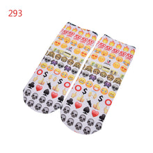 3D socks Harajuku Style Print women Socks Casual Low Cut Ankle Socks emoji print socks EF8