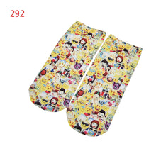 3D socks Harajuku Style Print women Socks Casual Low Cut Ankle Socks emoji print socks EF8