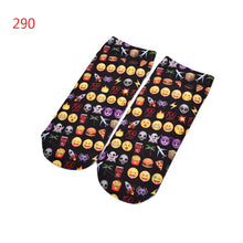 3D socks Harajuku Style Print women Socks Casual Low Cut Ankle Socks emoji print socks EF8