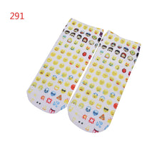 3D socks Harajuku Style Print women Socks Casual Low Cut Ankle Socks emoji print socks EF8