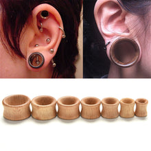 Body Jewelry Hollow Plug Piercing Ear Exp er Natural Wooden Plugs Gauges Flesh Ear Tunnels EF8