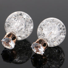 Cute C y Color 2 Side Round Pearl Earings Resin Crystal Ball Ear Studs Big Glass Ball Earring Girl Gift EF8