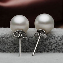 Dia 8mm Imitation pearl earring Trendy Cute Charm Pearl Statement Ball Stud earrings for women EF8