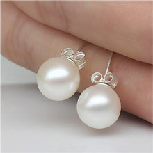Dia 8mm Imitation pearl earring Trendy Cute Charm Pearl Statement Ball Stud earrings for women EF8