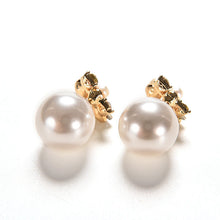 Double Pearl Earring Two Ball Stud Earrings For Women Girls Crystal Jewelry EF8